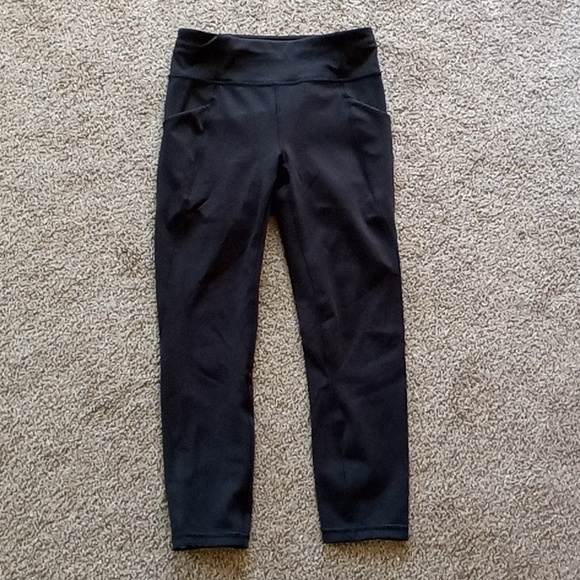 Lululemon Time To Sweat Black Crop Leggings - Picture 3 of 10